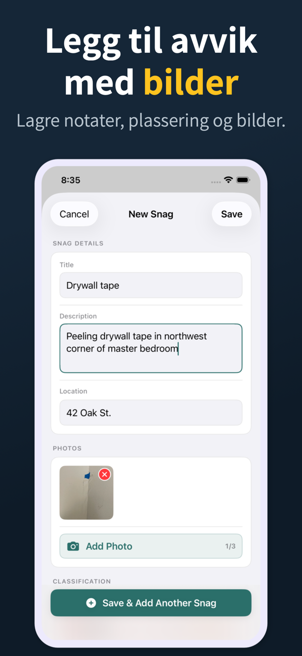 Punch List App Screenshot